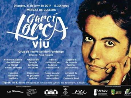 Homenaje a Federico García Lorca, en Cullera, Teatro, cena popular, romería