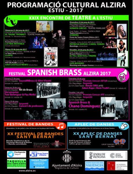 Programació Cultural Alzira Estiu 2017