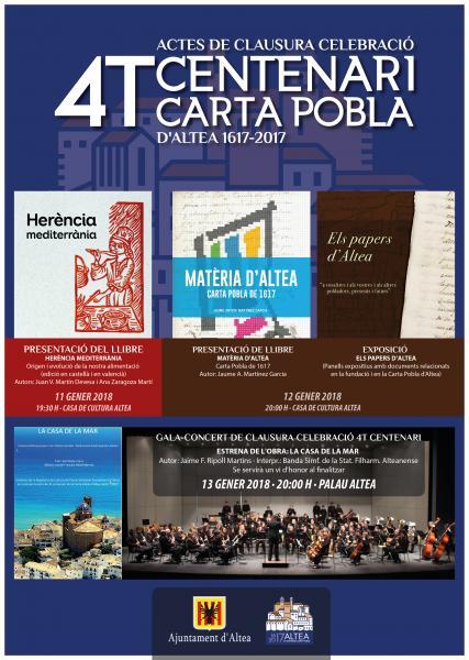 Gala-Concierto de cierre de celebración 4to centenario de la Carta Pobla de Altea 1617-2017