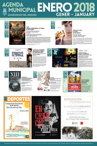 Programación cultural enero 2018 Guardamar del Segura