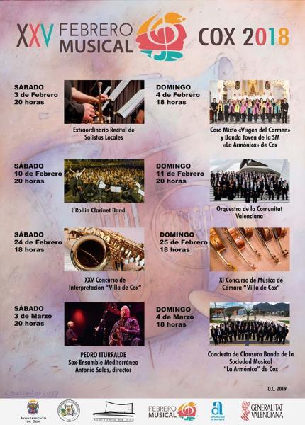 XXV FEBRERO MUSICAL COX 2018