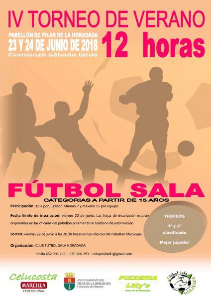 "12 Horas de Fútbol Sala" V Torneo de Verano en Pilar de la Horadada 2018