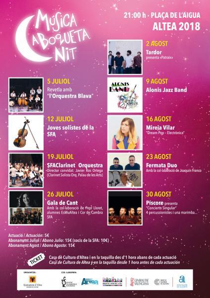 Música a Boqueta de Nit en Altea