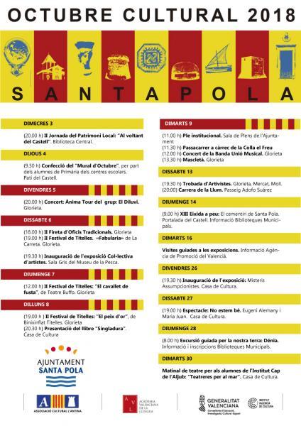 Programación Octubre Cultural Santa Pola