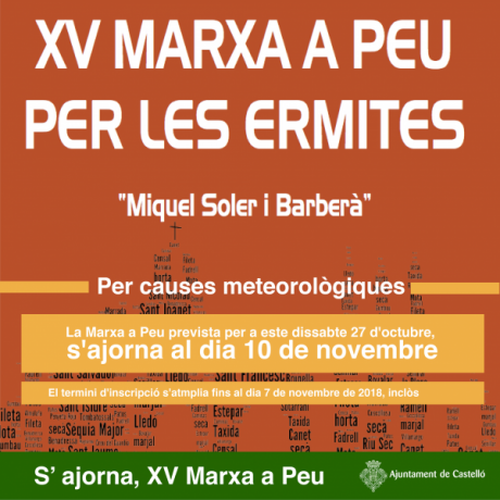 XV MARXA A PEU PER LES ERMITES