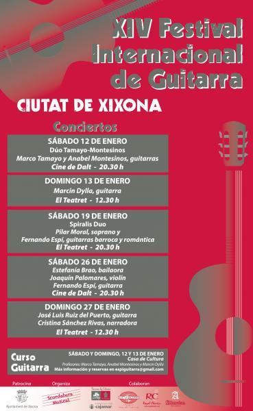 XIV FESTIVAL INTERNACIONAL DE GUITARRA, CIUTAT DE XIXONA