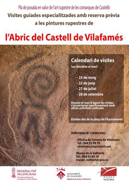 Visites guiades pintures rupestres de l' abric del castell de Vilafamés