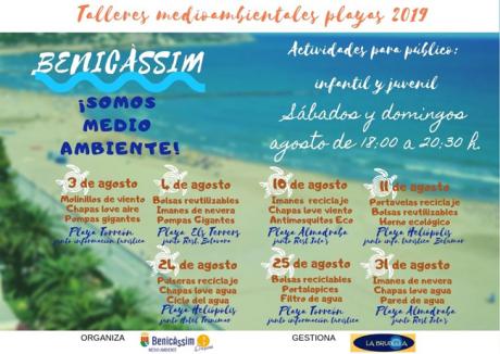 Talleres Medioambientales en playas - Agosto 2019