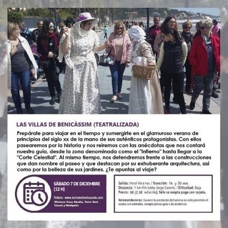 Programa oficial de visitas guiadas: Las Villas de Benicàssim (Visita Teatralizada)