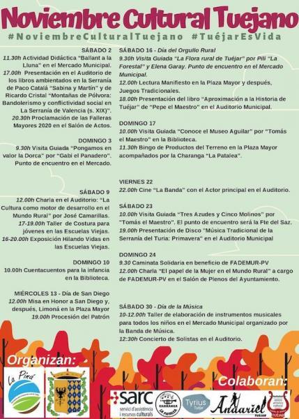 NOVIEMBRE CULTURAL TUEJANO 2019